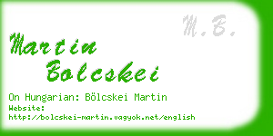 martin bolcskei business card